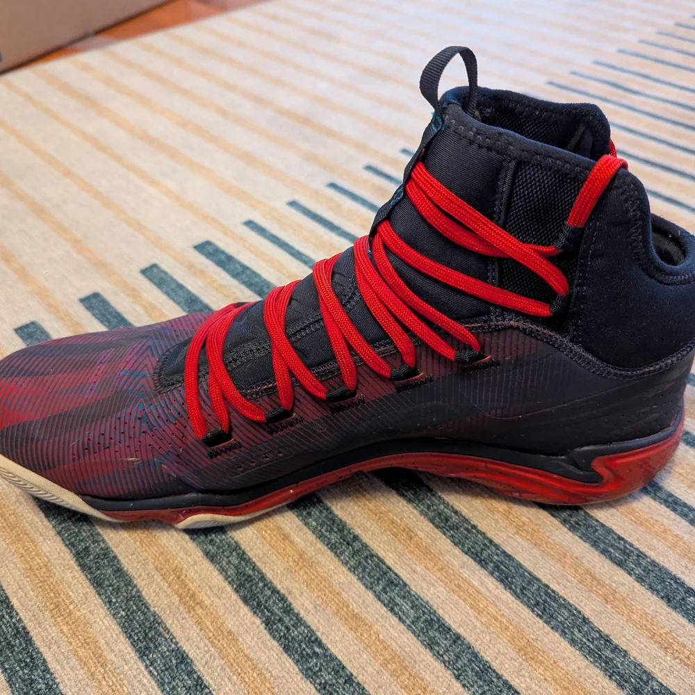 Under Armour Men's Navy and Red High-Top Sneakers - Picture 5 of 10